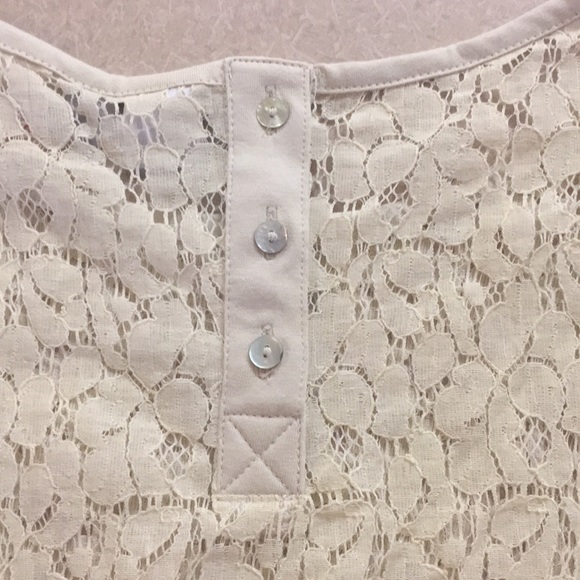 NWT JCPenny Lace Cream Blouse Plus Size 1X - Picture 5 of 5